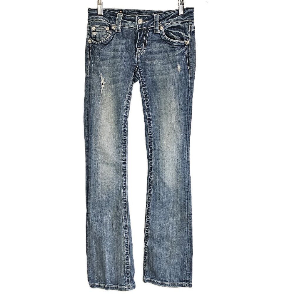 MISS ME Western Inspired Mid-low Rise Bootcut (Style JP5455B) Jeans Size 26